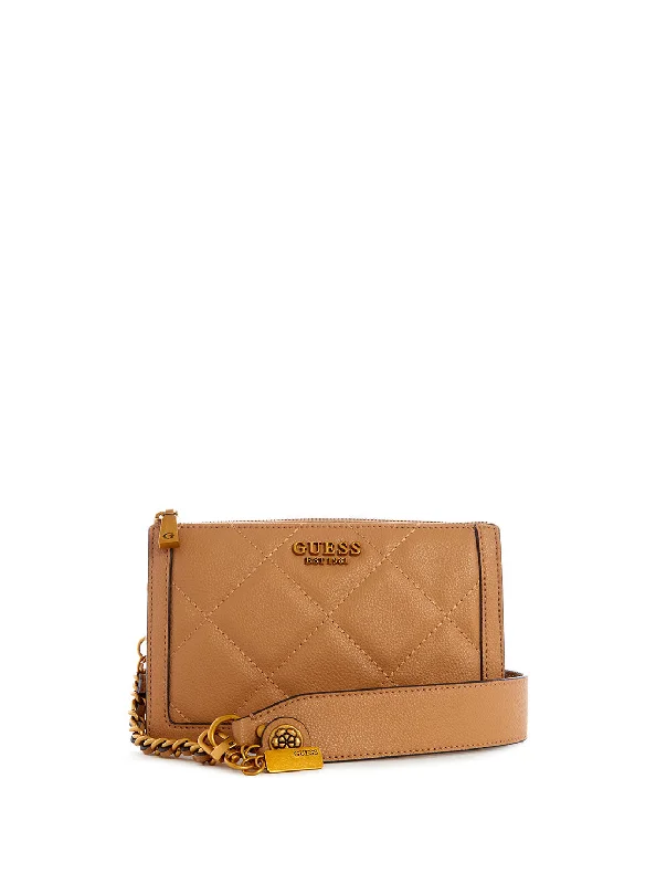 Beige Abey Multi Compartment Shoulder Bag