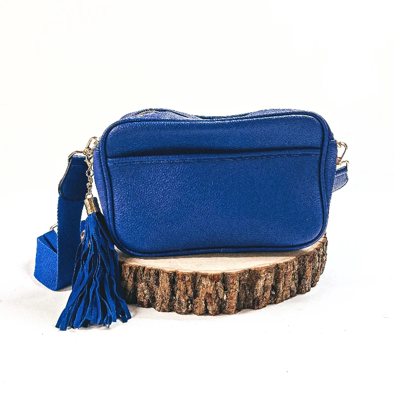 Lovin' Life Small Rectangle Crossbody Purse in Royal Blue