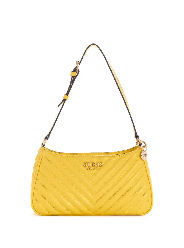 Yellow Keillah Quilted Shoulder Bag