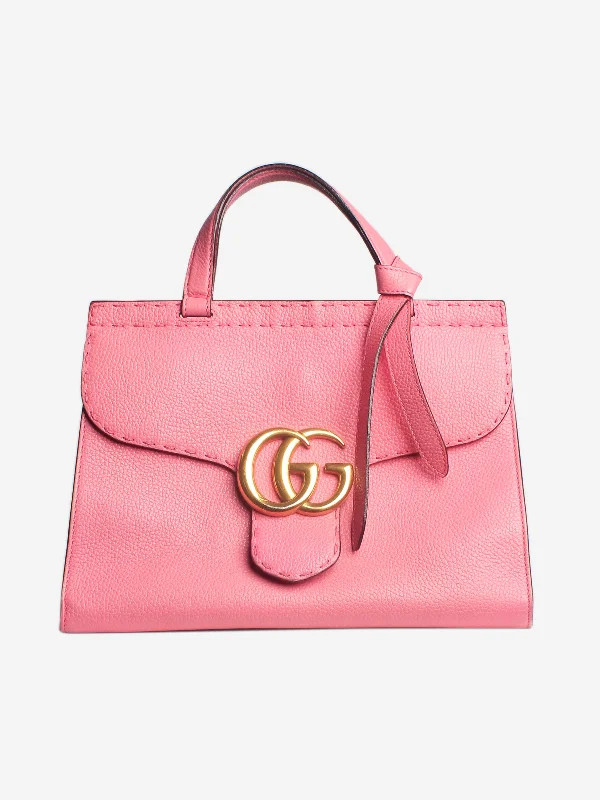 Pink Marmont GG leather shoulder bag