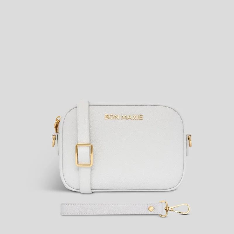 Mini Sidekick Wallet Crossbody Bag -- White Caviar