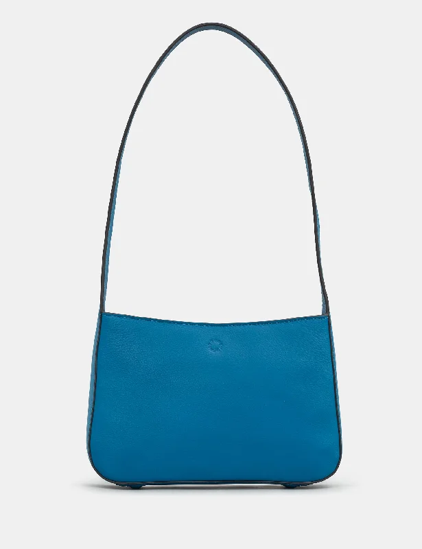 Aspen Petrol Blue Leather Shoulder Bag