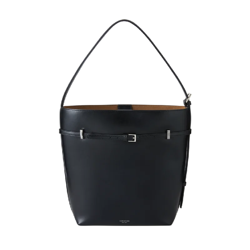 Black Belted Tote Bag