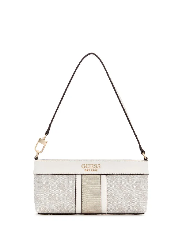 White Logo Cristiana Mini Shoulder Bag