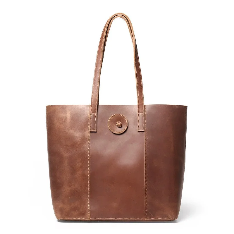 Vintage Crazy Horse Leather Tote Bag