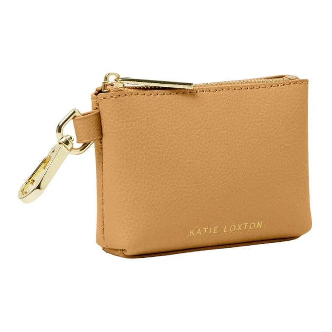 Evie Clip On Coin Purse in Tan