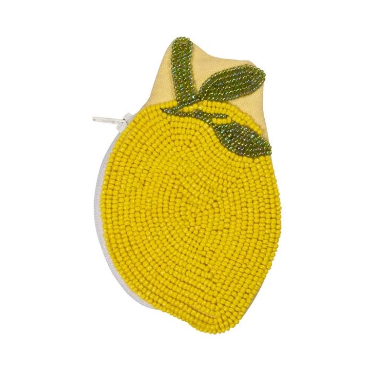 Beaded Lemon Coin Purse