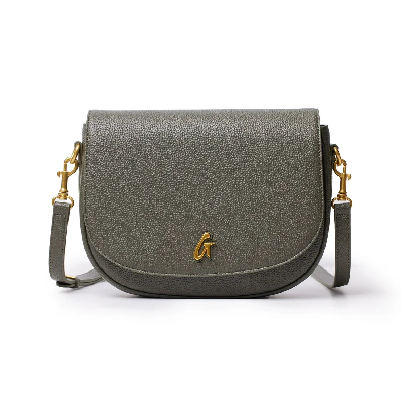 LARGE PEBBLE SHOULDER BAG - OLIVE GREEN