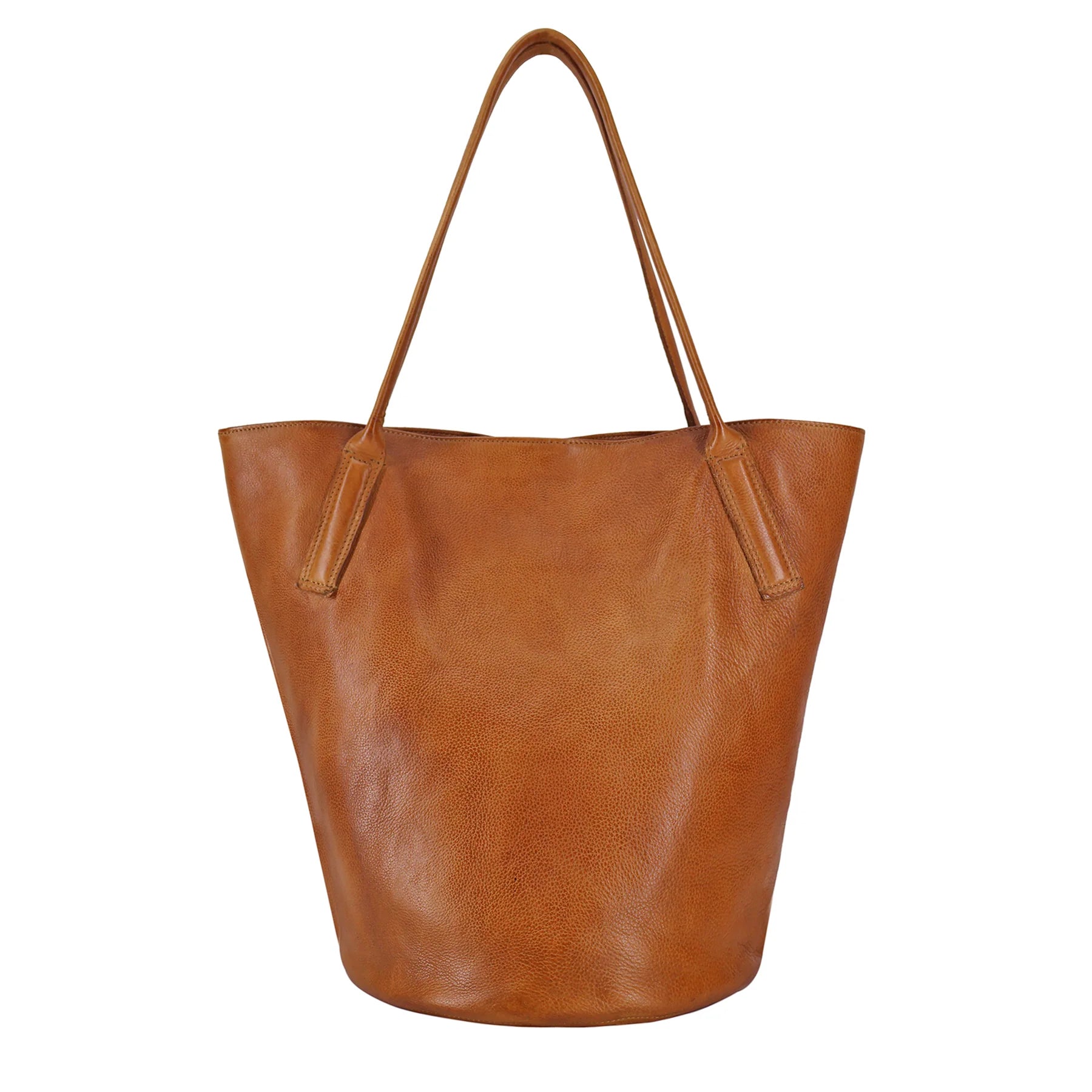 Leather Bucket Tote: Miles