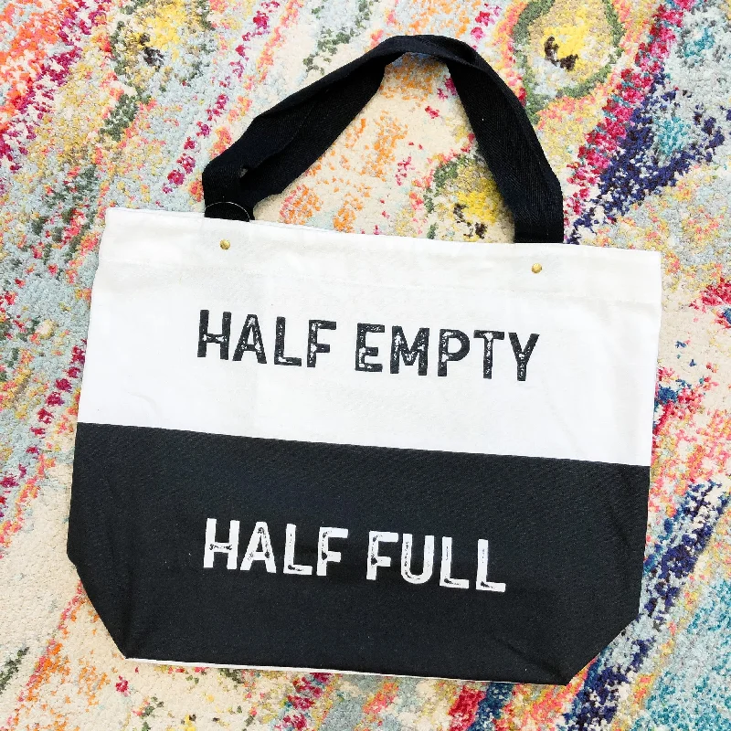 'Half Full' Printed Tote