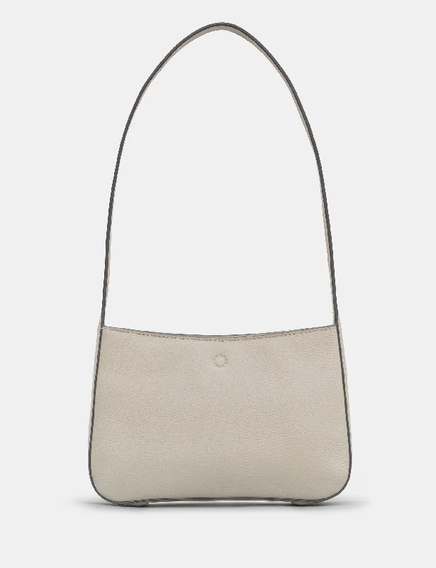 Aspen Warm Grey Leather Shoulder Bag