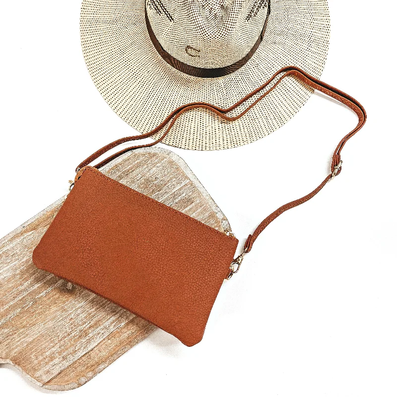 Dashing Darling Zip-Around Wallet with Removeable Strap in Tan