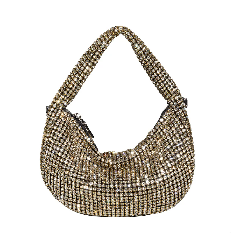 Milly Gold Crystal Crossbody Bag