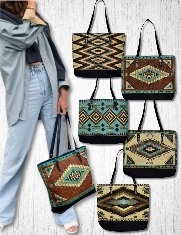 JUST IN! 10 Pack Southwest Jacquard Tote Bags, Only $8.75 each!