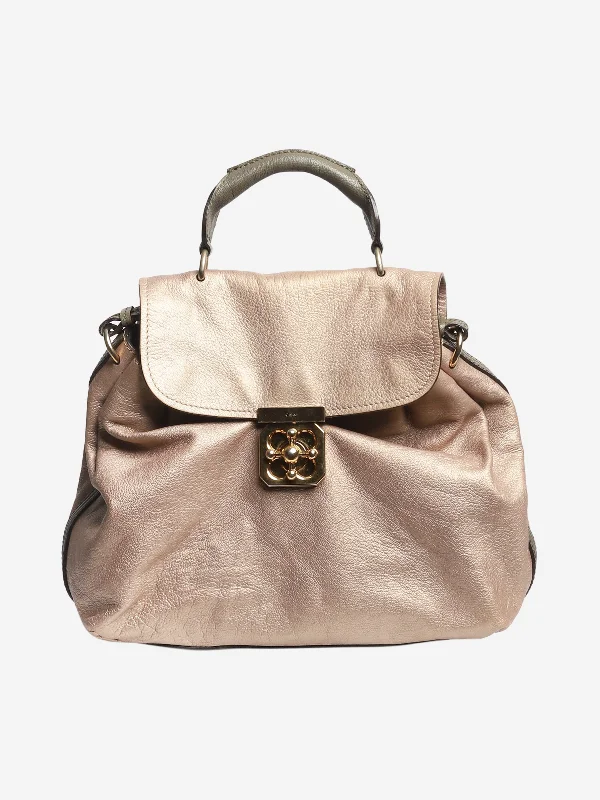 Gold 2010 leather shoulder bag