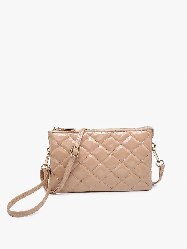 Riley Vegan High Gloss Quilted Crossbody