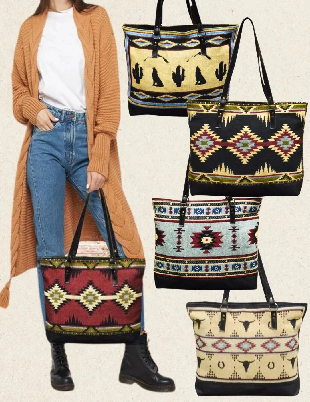 New !! 10 Pack Southwest Jacquard Tote Bags, Only $8.75 each!