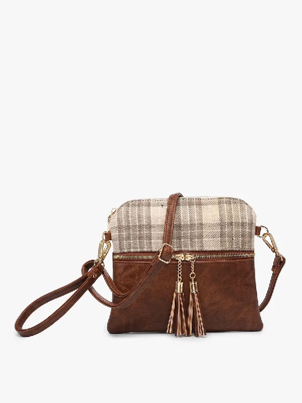 Tara Vegan Plaid Crossbody