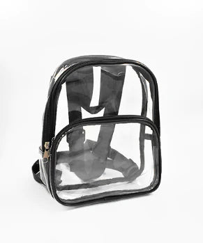 Clear And Black Mini Backpack