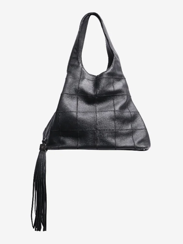 Black 2002-2003 square stitch hobo bag