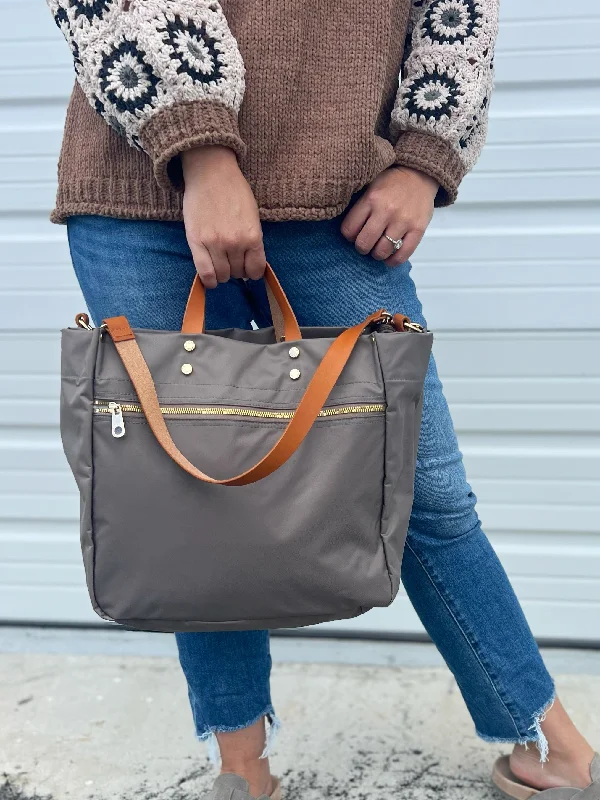 Codie Nylon Tote - Taupe