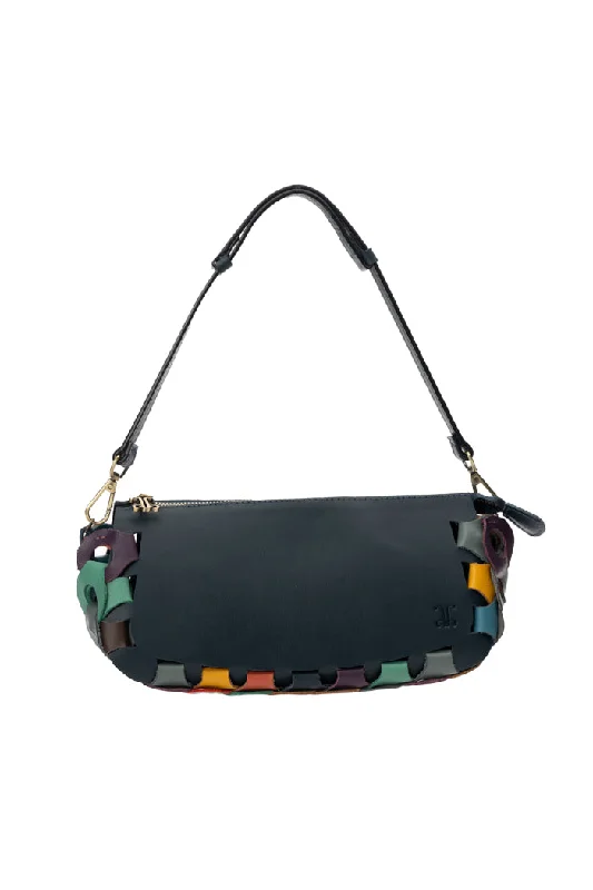 The Chain Interlocking Leather Shoulder Bag Multicolor