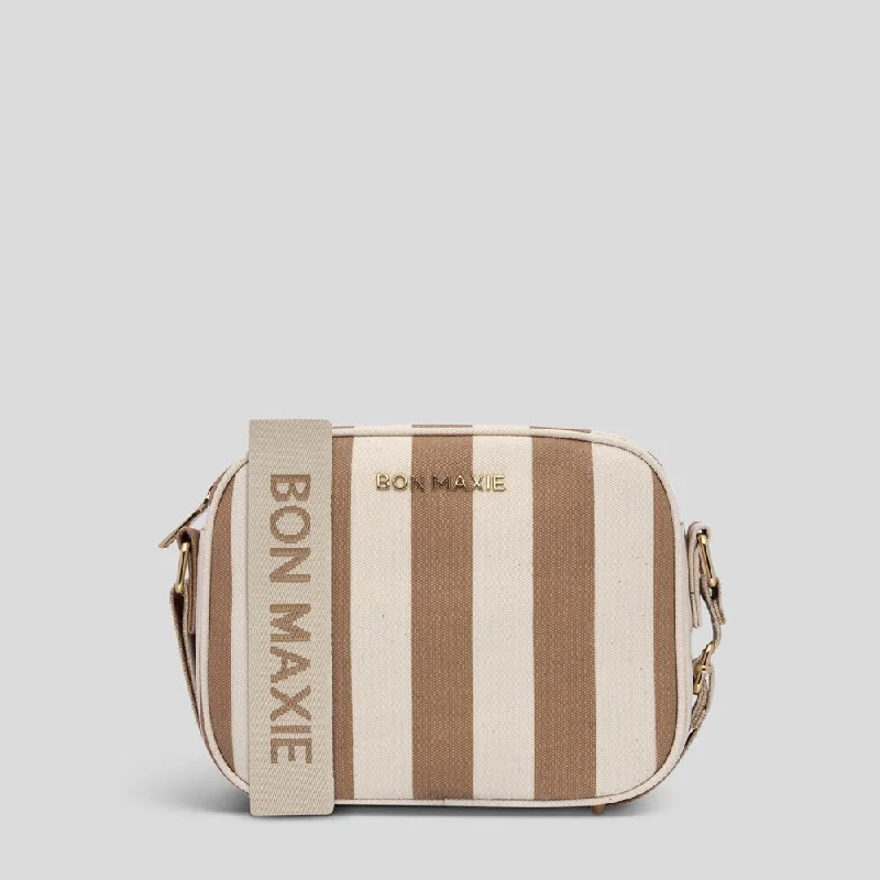 Sidekick Crossbody Bag -- Tan Stripe